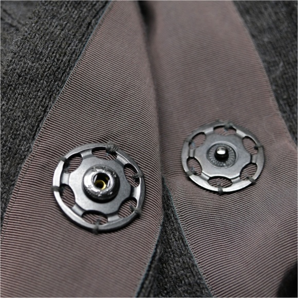 MARELLA Alpaca Wool Blend Box-Cut Coat Jacket Cardigan Snap Closure - Picture 6 of 9